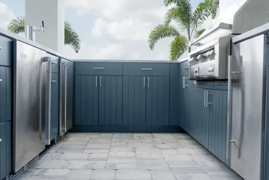 Blue Outdoor-cabinet | Carpetland USA Granite & Flooring